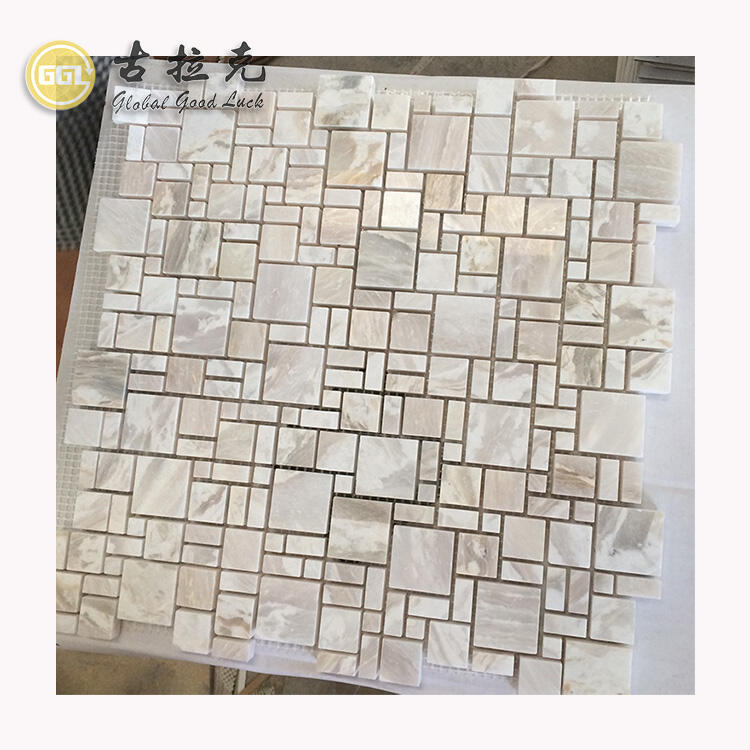 Classics Design Honey Onyx Pattern Marble Square Shape Marble Mosaic Tile