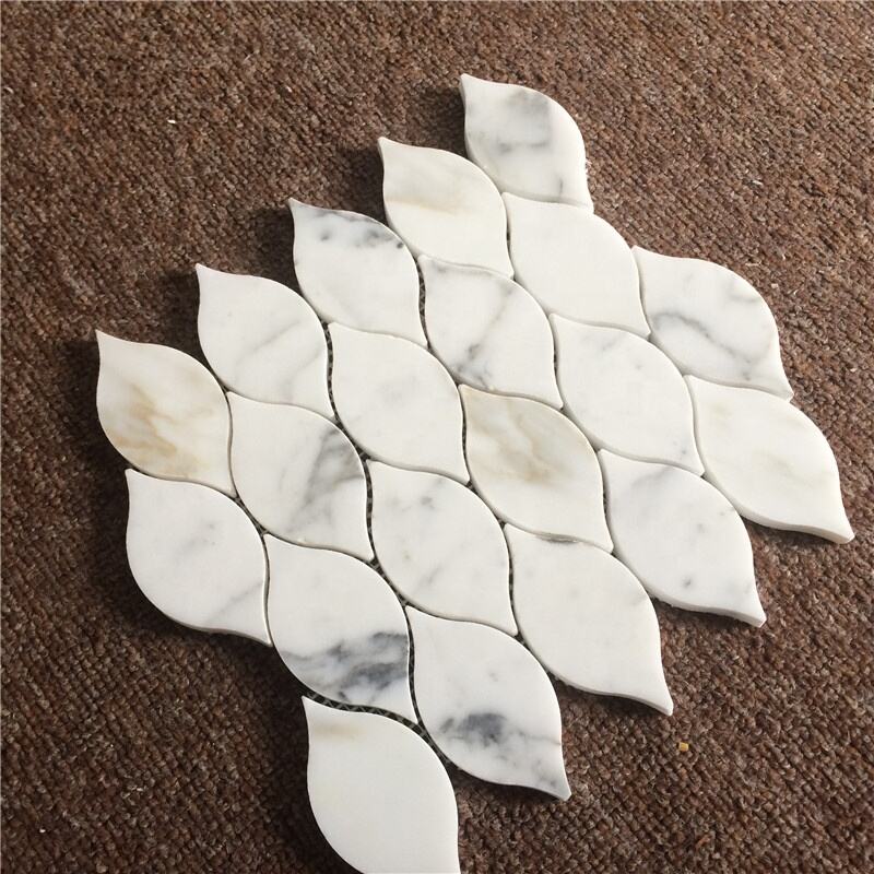 Calacatta Gold Parquet Feature Marble Lantern-Shaped Mosaic Tile