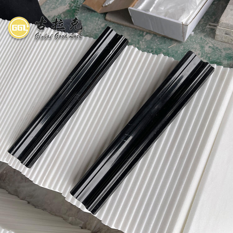 Nero Marquina Black Marble Trim Skirting Baseboard Crown Moulding