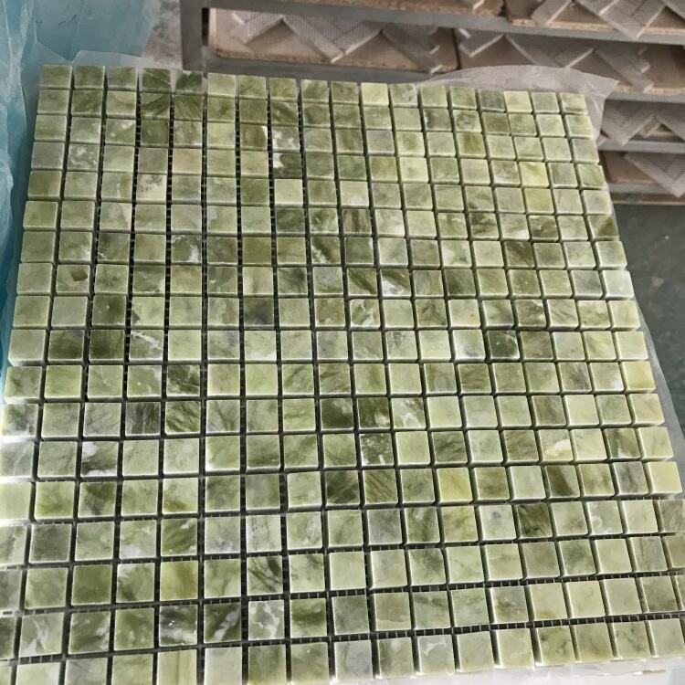 Nature Stone Marble Green Square Shape Marble Mosaic Tile