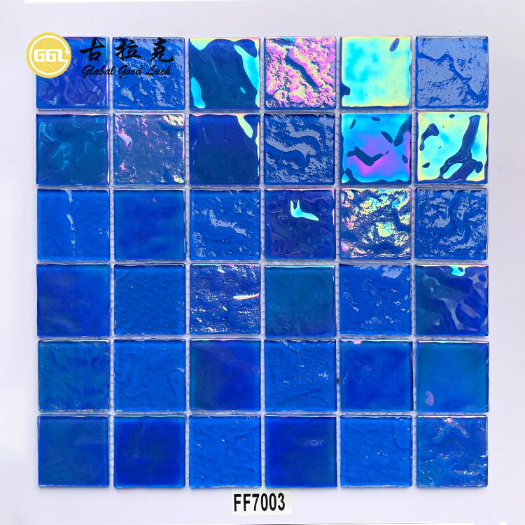  Iridescent Glass Mosaic for Wall Decoration And Pool Tile