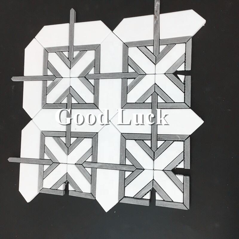 New Design Mosaic White Grey Marble Mosaic for Hotel Decor Wall Floor Tile