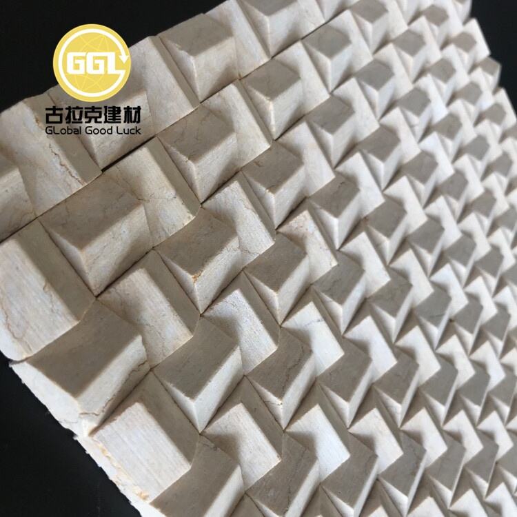 Crema Marfil Marble Basket Weave Marble Mosaic For Wall Tiles