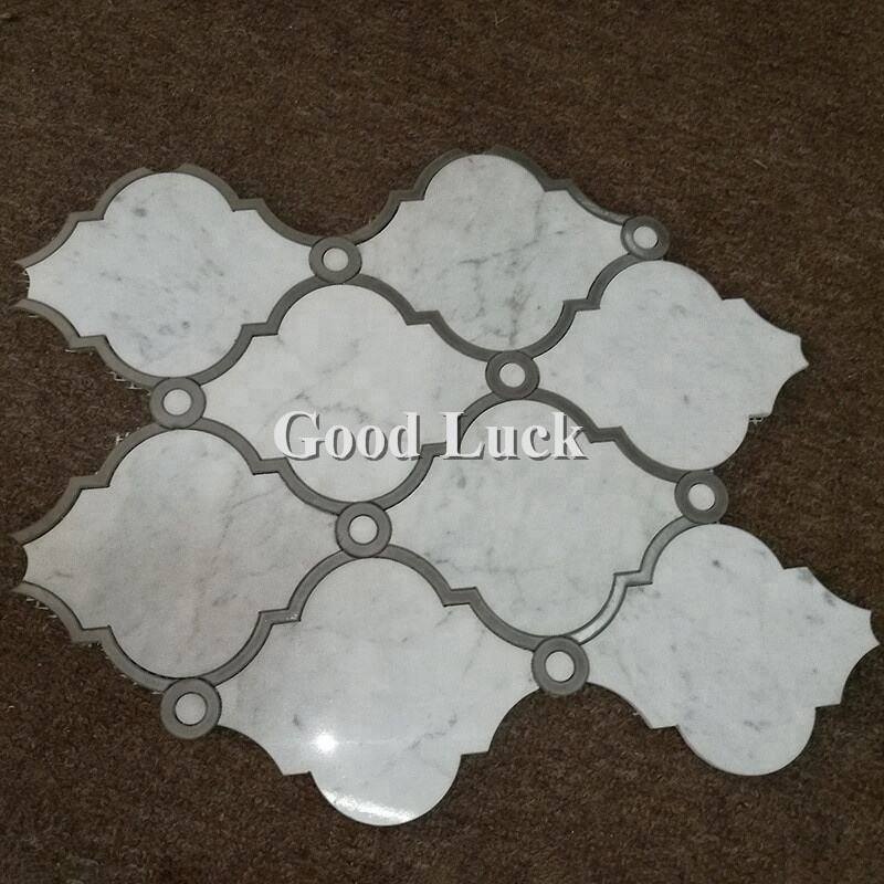 Lantern Pattern Mosaic Tile Marble Mix Meta Mosaic Tile for Home/Villa Wall and Floor Decor