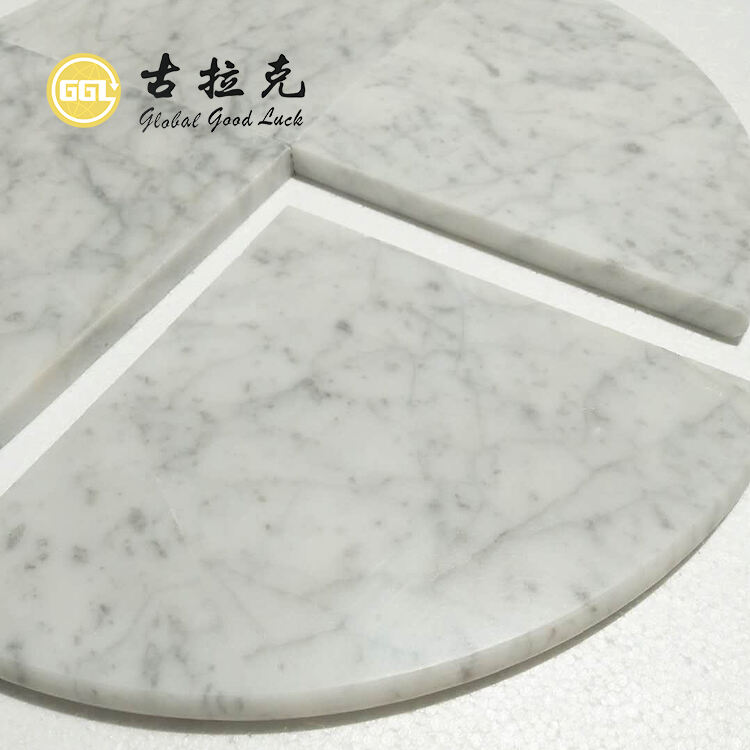 Carrara White Marble Bathroom Shower Corner Shelf Soap Dish