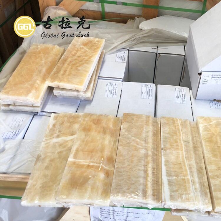 Yellow Onyx Marble Chair Rail Trim Skirting Tile Crown Moulding Decor
