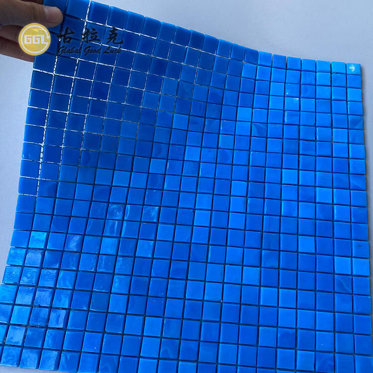 Hot Sell Blue Ocean Glass Mosaic For Swimming Pool Mosaic Tile