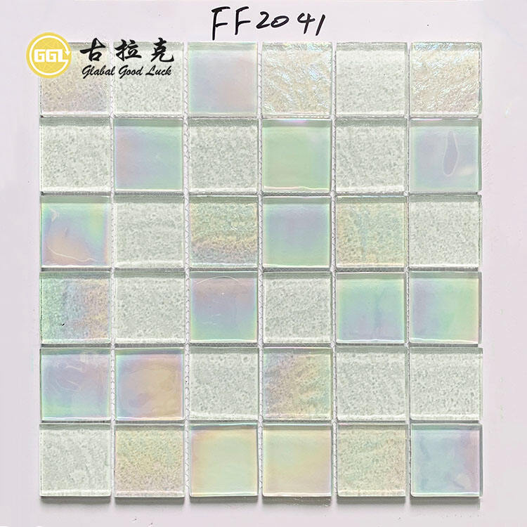  Iridescent Glass Mosaic for Wall Decoration And Pool Tile