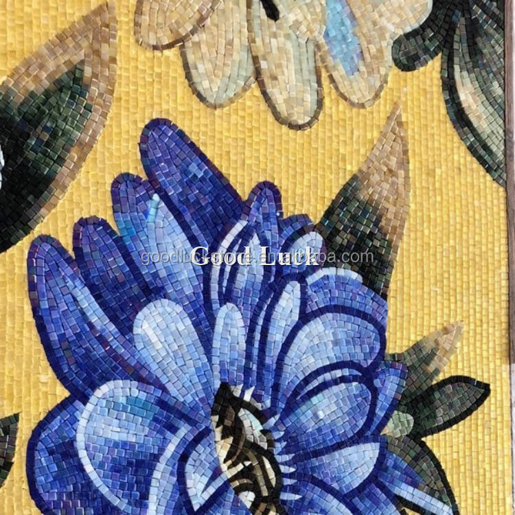 Decorative Handmade Glass Mosaic Tile Art Wall Mural Decor
