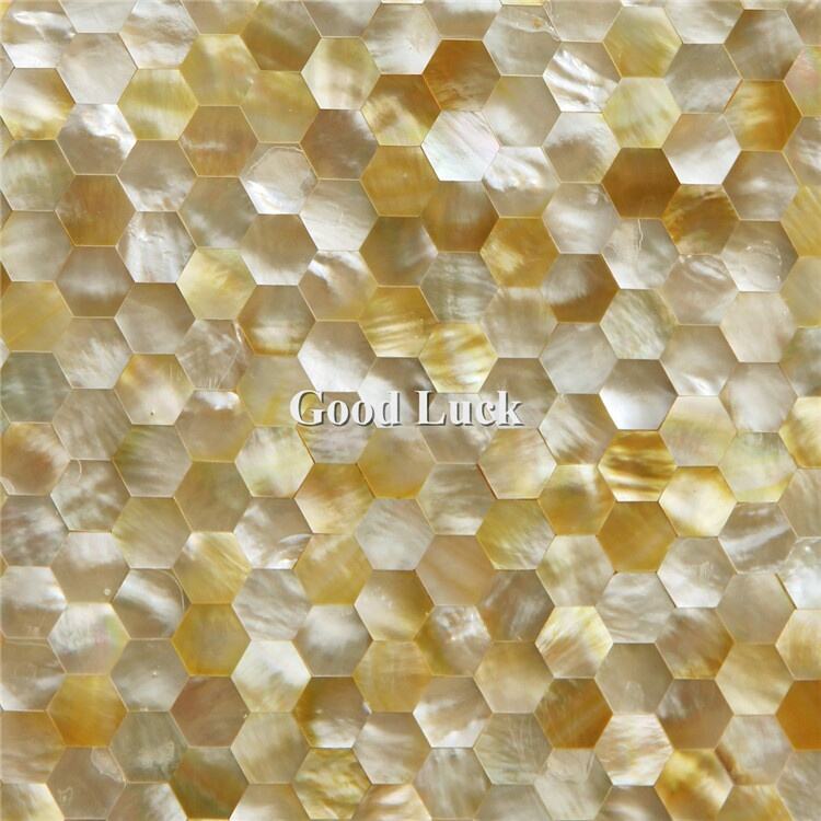 Luxury Design Shell Mosaic Freshwater Mother of Pearl Tile Iridescent Art Mosaic