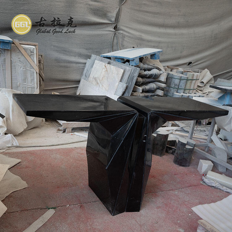Good Luck Stone Black Console Table French Style Luxury Console Table
