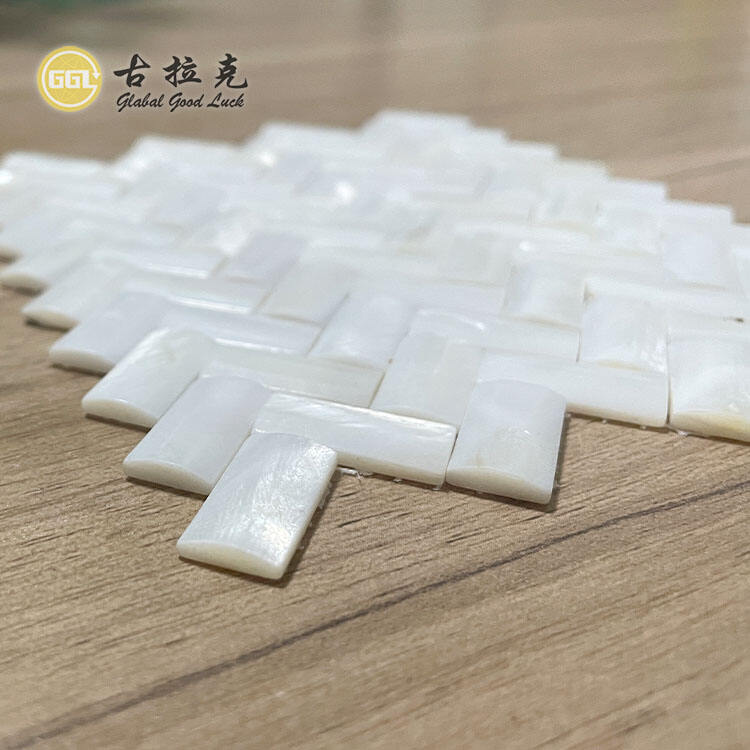 Herringbone Mother of Pearl Shell Tiles Mosaic For Interior Decoration