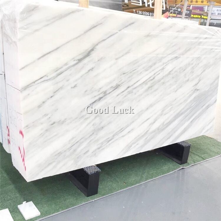 Natural Volakas White Marble Slab for Interior Decorative Countertop Background Wall Floor