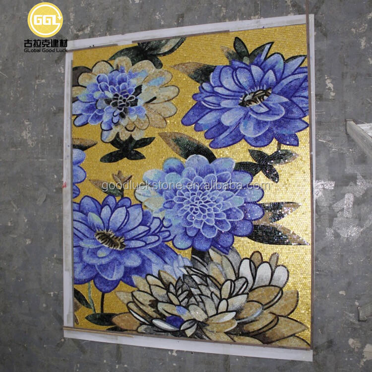 Decorative Handmade Glass Mosaic Tile Art Wall Mural Decor