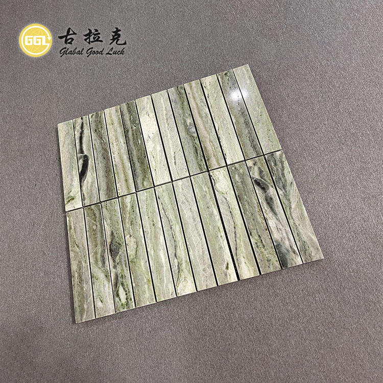 Ming Green Marble Mosaic Tile Polished Rectangle Marble Tile