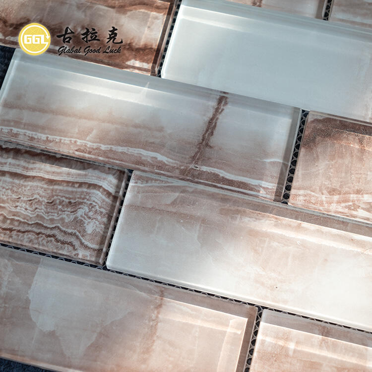 Crystal Inkjet Glass Mosaic Kitchen Backsplash Back Splash Wall Tiles 