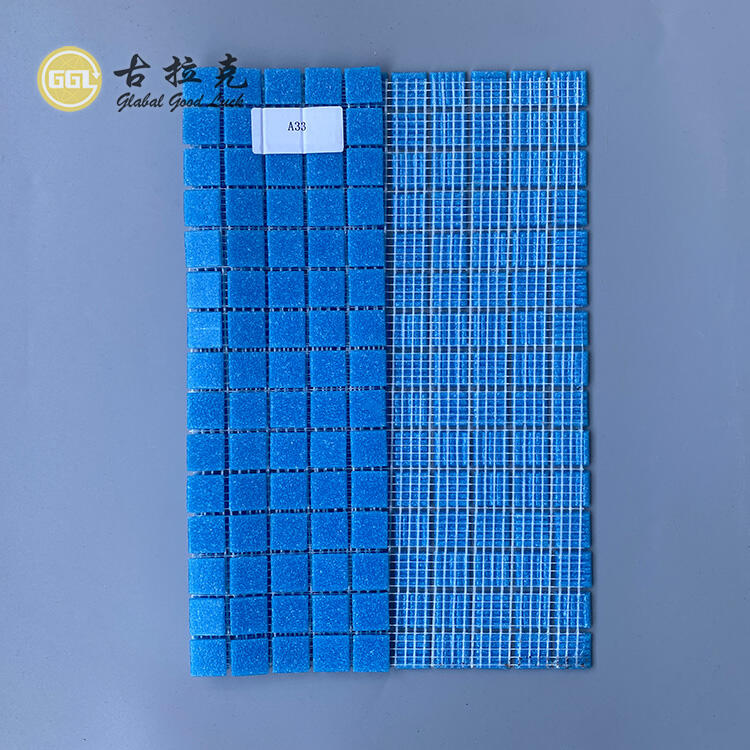 Blue Glass Pool Tiles Pool Mosaic Tile For Interior Shower Wall Design