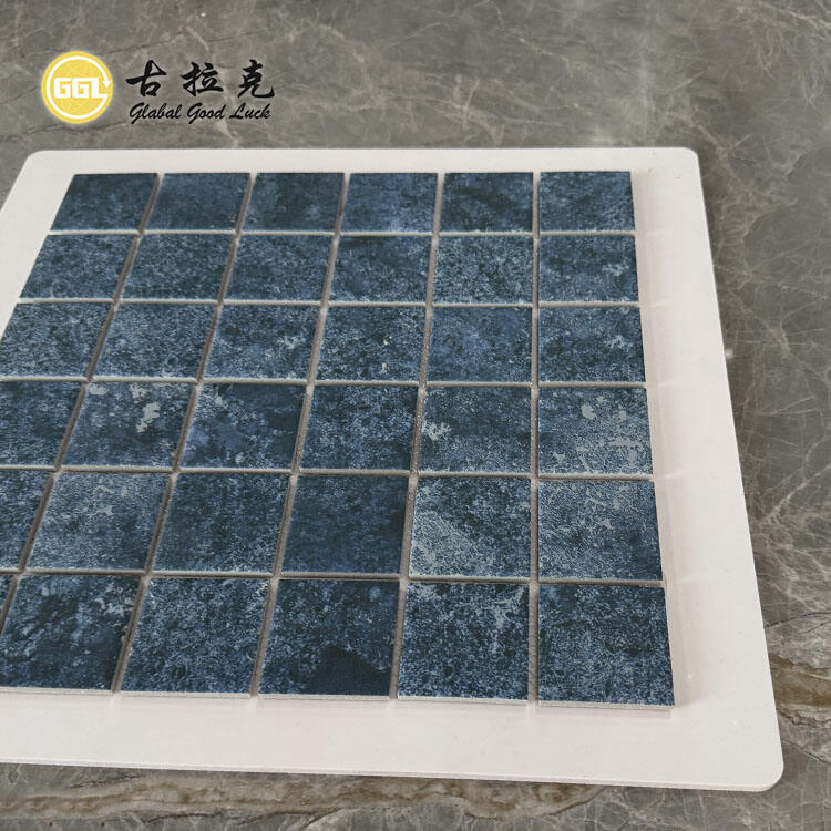 Retro Design Dark Blue Square Ceramic Mosaic Tile 