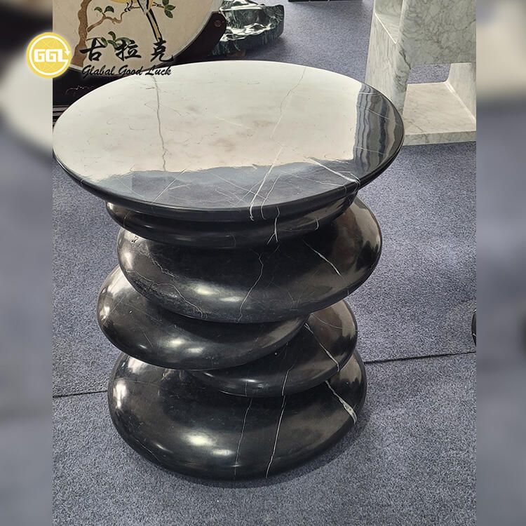 Stone Chair Unique Design Nero Marquina Marble Black Natural Stone