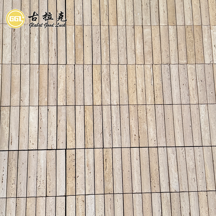 Travertine Stone Mosaic Tile Beige Tile for Bathroom Wall Decor