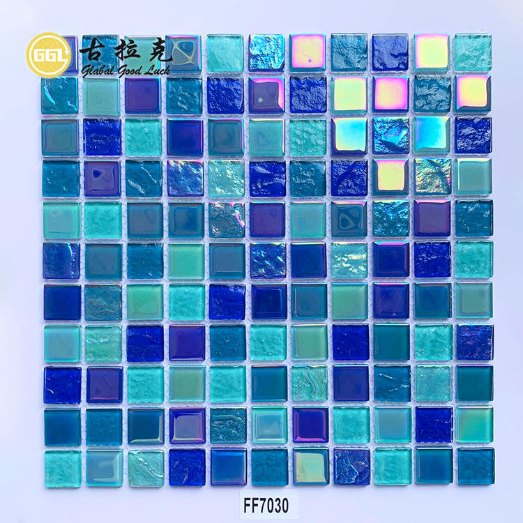  Iridescent Glass Mosaic for Wall Decoration And Pool Tile