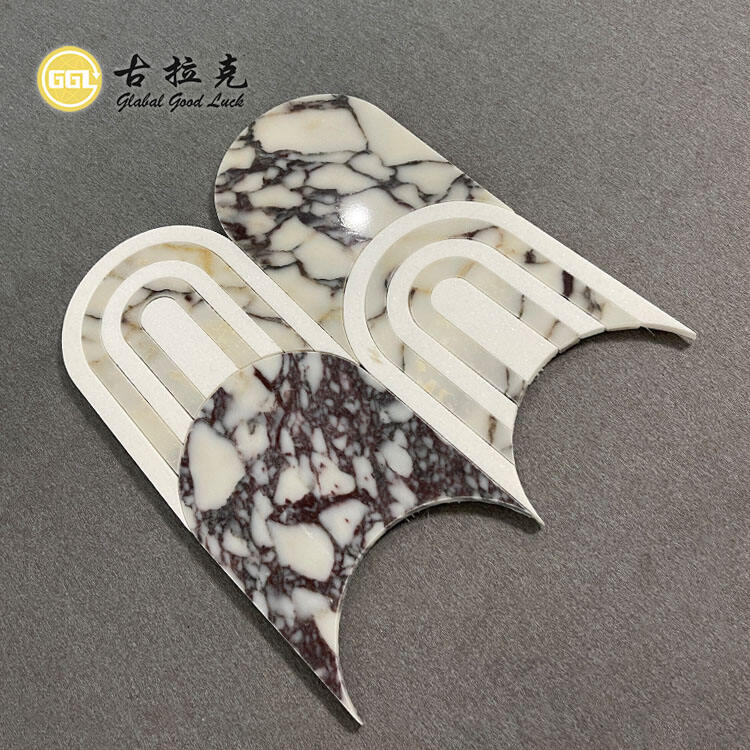 Fashion Style Marble Watetjet Mosaic For Wall Backsplash Marble Decor