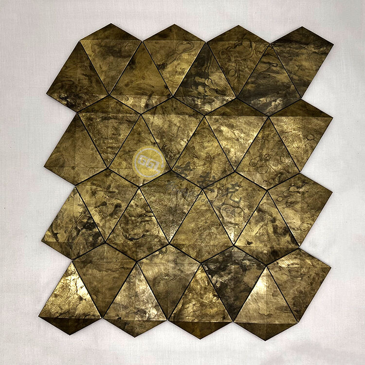 3D Irregular Shape Stainless Steel Metal Mosaic For Wall Tiles