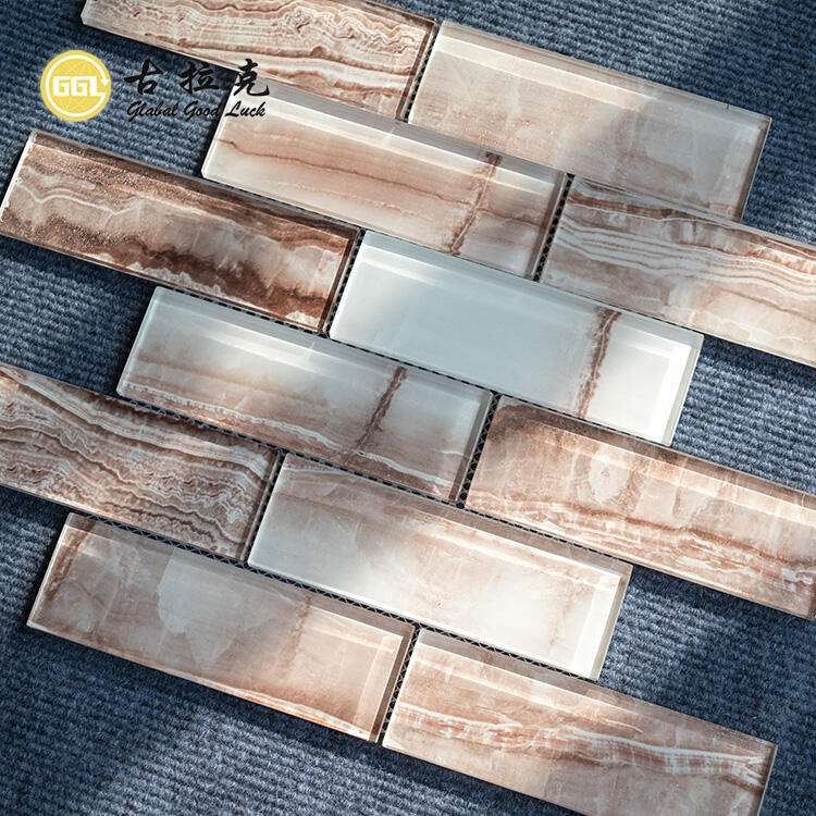 Crystal Inkjet Glass Mosaic Kitchen Backsplash Back Splash Wall Tiles 