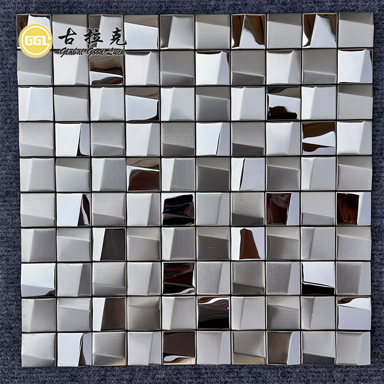 Silver Metal Mosaic Stainless Steel Mosaic Tile for Wall Decor