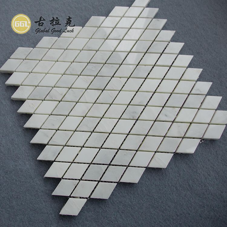 Nature Stone Oriental White Marble Lattice Design Mosaic Tile