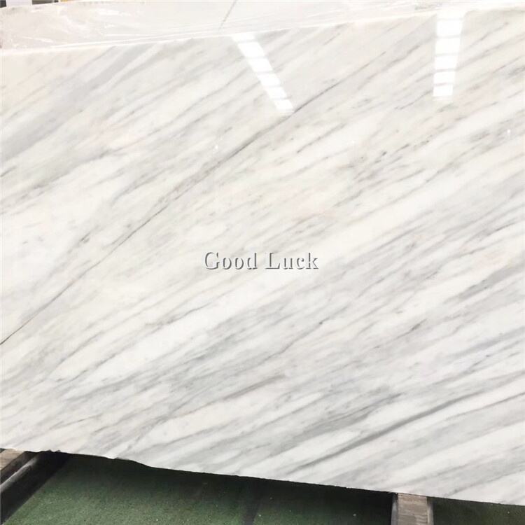 Natural Volakas White Marble Slab for Interior Decorative Countertop Background Wall Floor