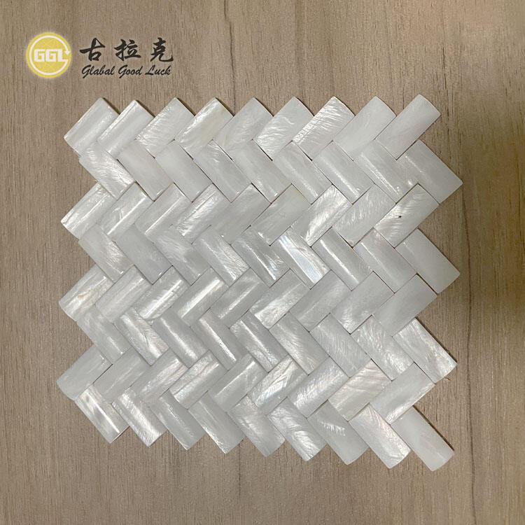 Herringbone Mother of Pearl Shell Tiles Mosaic For Interior Decoration ...
