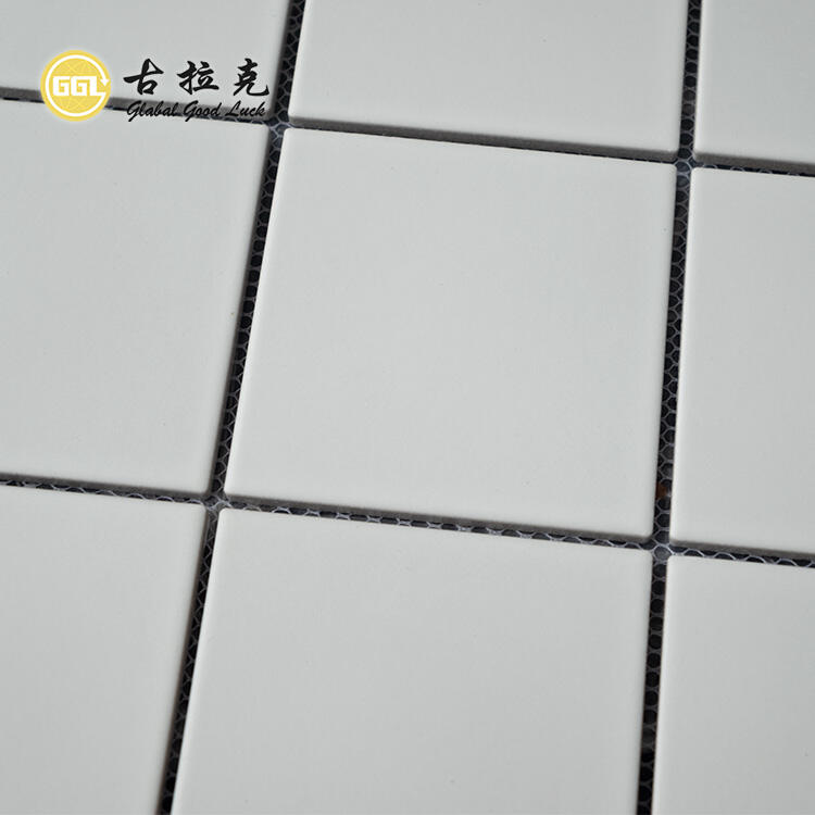 Square Pure White Mosaic Tile Ceramic Mosaic Porcelain Pool Bathroom Wall Floor Tile