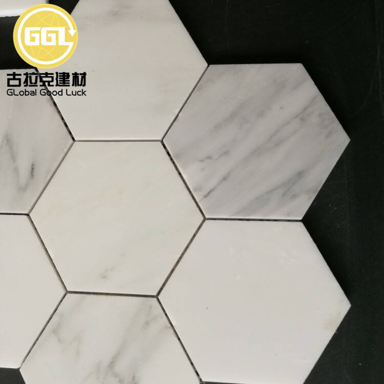 Marble Mosaic Style Large Hexagonal Tile