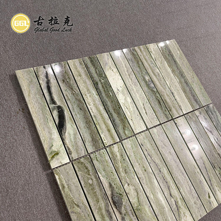 Ming Green Marble Mosaic Tile Polished Rectangle Marble Tile