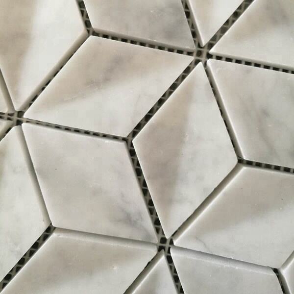 Carrara White Marble Hexagon Marble Mosaic Tile for Bathroom Wall