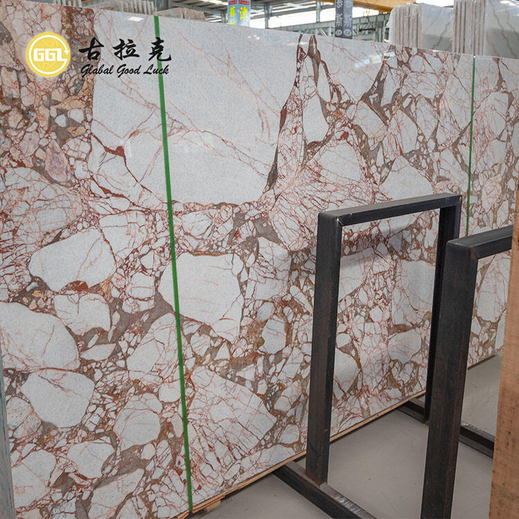 Calacatta Red Marble Slab for Interior Decorative and Floor Wall Countertop