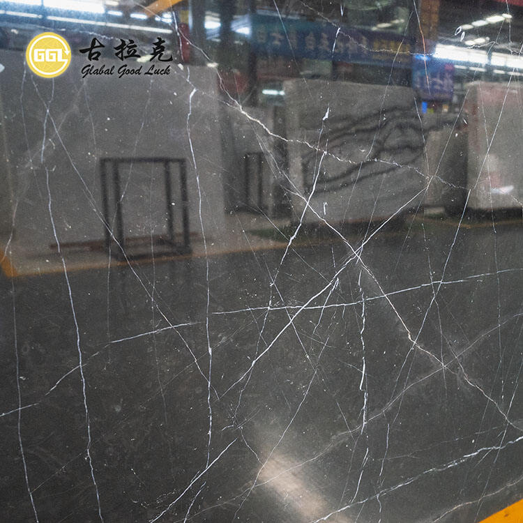 Polished Surface Nero Marquina Marble Slab for Interior Decorative and Floor Wall