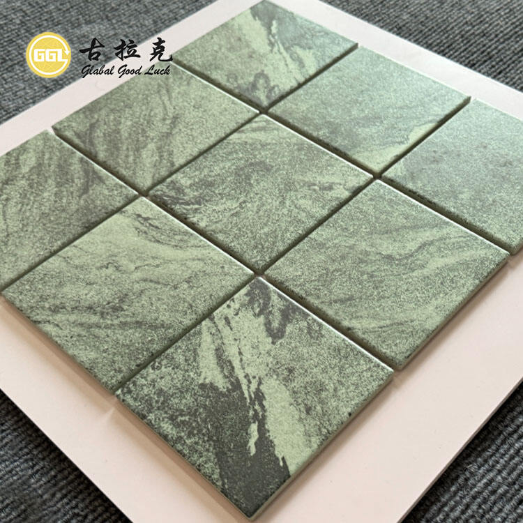 Inkjet Honed-surface Square Ceramic Swimming Pool Mosaic Tile Wall Floor 