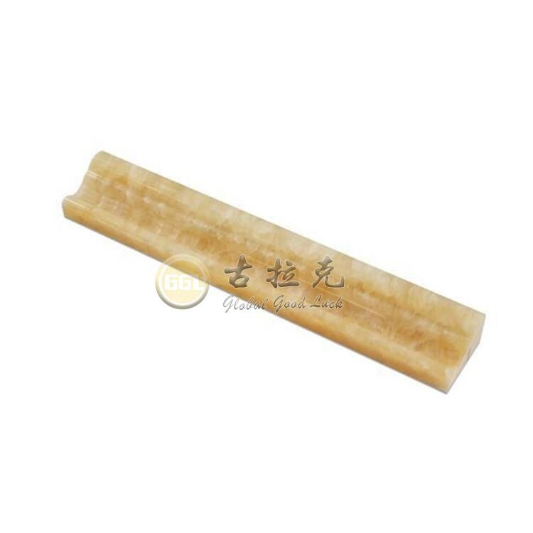 Yellow Onyx Marble Chair Rail Trim Skirting Tile Crown Moulding Decor