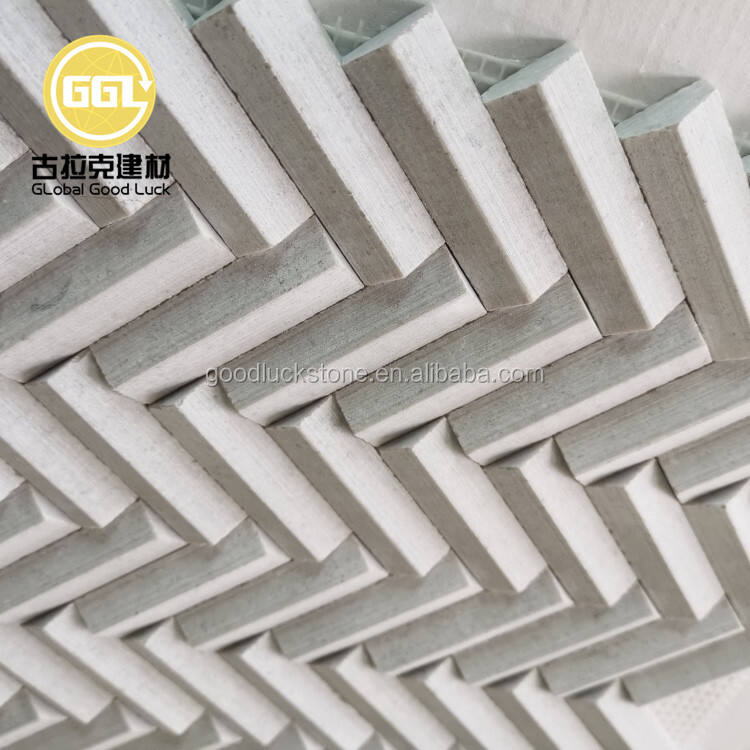 3D Crema Marfil Herringbone Shape Marble Mosaic For Wall Tiles