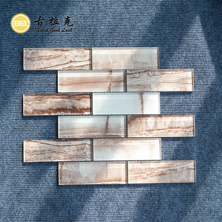 Crystal Inkjet Glass Mosaic Kitchen Backsplash Back Splash Wall Tiles 