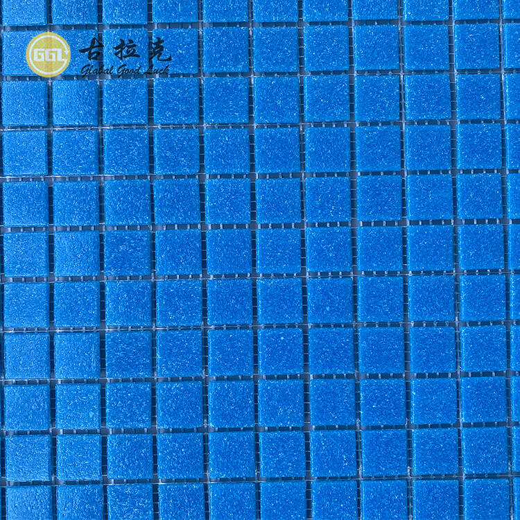 Blue Glass Pool Tiles Pool Mosaic Tile For Interior Shower Wall Design