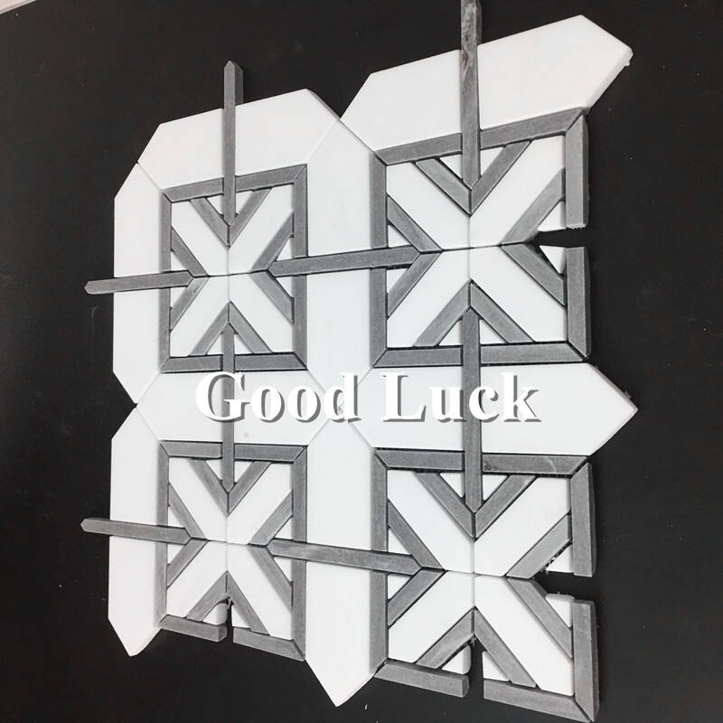 New Design Mosaic White Grey Marble Mosaic for Hotel Decor Wall Floor Tile