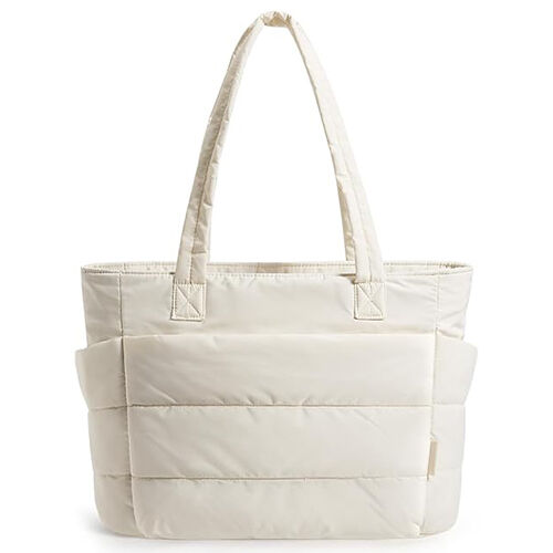 Puffad kuväckväska, stort kapacitet, kviltd axelväska för arbete, resor och daglig användning, 2 storlekar tillgängliga (18 l/20 l)