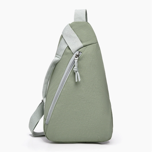 Minimalistisk triangulär slingväska för kvinnor | Lättviktig nylon-crossbody-bröstryggsäck, kompakt triangulär slingryggsäck | Vattentät casual dagryggsäck för resor och daglig användning