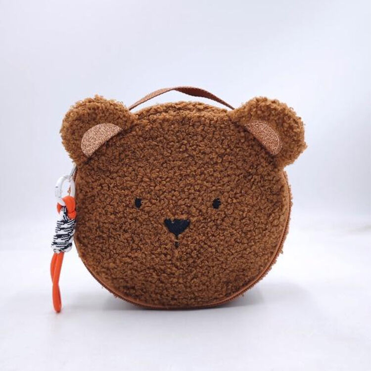 Cute Teddy Bear Plush Cosmetic Bag Portable Mini Makeup Storage Pouch for Girls Travel Daily Shopping