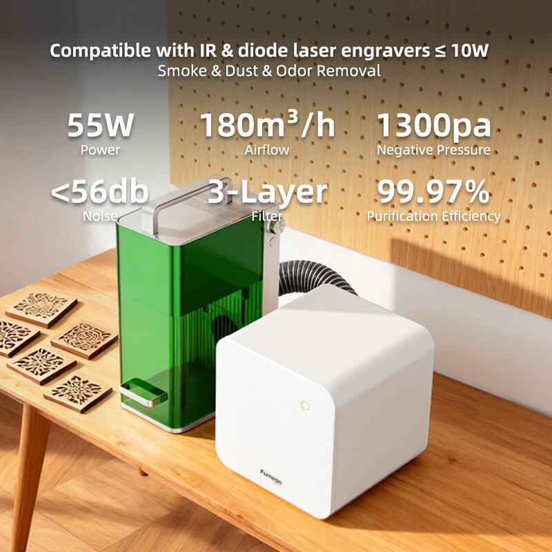 Fumego XT35 55W Energy-saving Portable Fume Extractor with Hepa Filter for Desktop Laser Marking Equipment to Remove Odor and Smoke