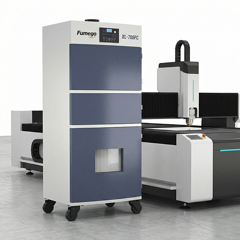 700W XL700FC With Backflush Function High Efficiency Fume Extractor With Hepa Filter for Laser Metal Welding and Cutting