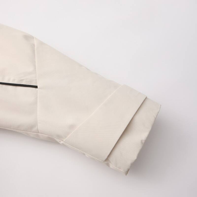 Women's Oversized Tech Down Jacket  with Contrast Piping